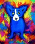 Picture of the Blue Dog painting by George Rodrigue